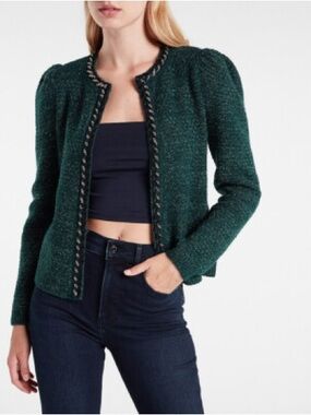 Express Women's Teal Cardigan Sweater